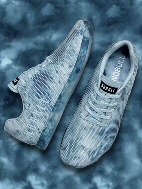 Nobull SuperFabric Trainer CrossFit Shoe in Blue Arctic Camo Size 7